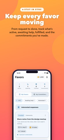 Fravorly favor progress and status screen